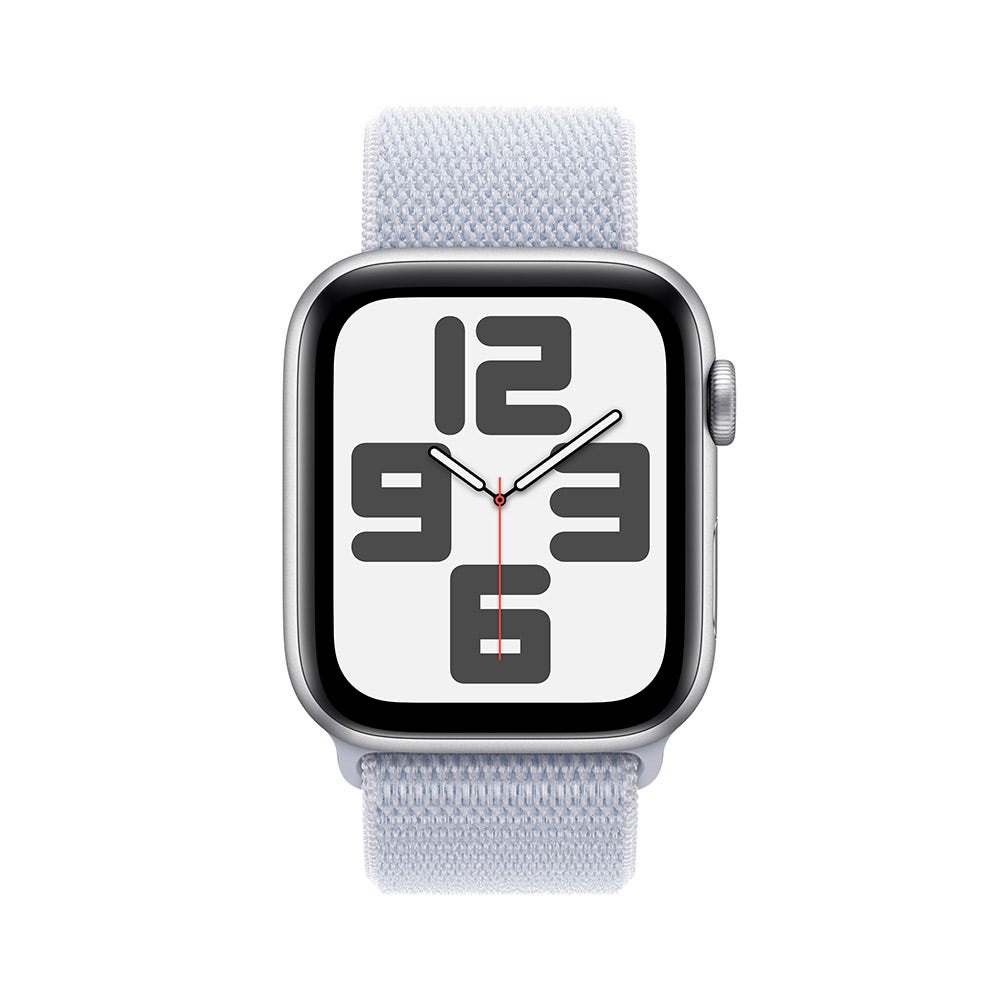 Apple Watch SE Silver Aluminum Case with Blue Cloud Sport LoopWearablesA great deal to love.Easy ways to stay connected. Motivating fitness metrics. Innovative health and safety features. Fresh band colors. Apple Watch SE is packed with features at a feel